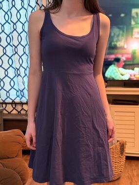 Classic Sleeveless A-Line Dress in Deep Purple
